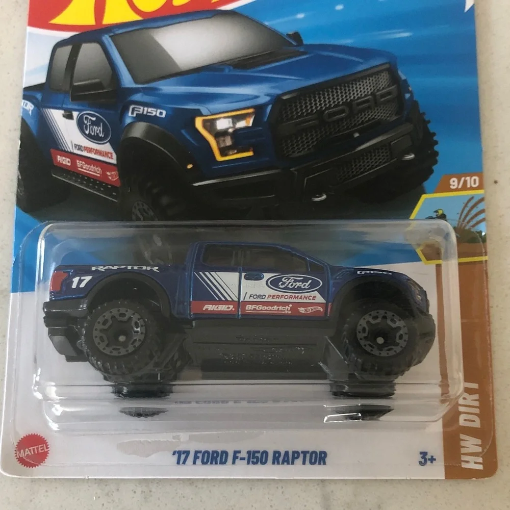 Mattel Hot Wheels Blue Ford F-150 Raptor